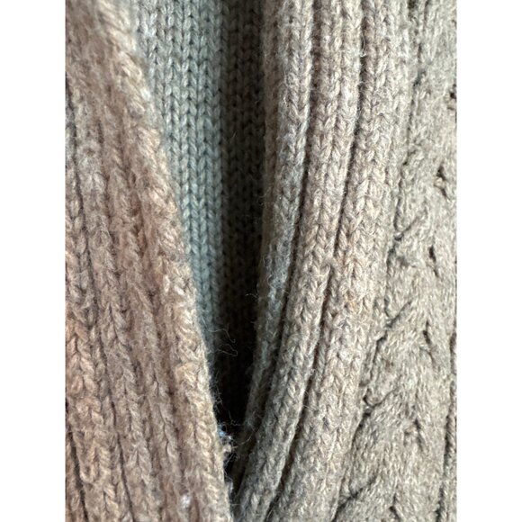 Sonoma Women’s L Tan Cable Knit Sweater Cozy Classic Preppy Fall Winter Neutral - Picture 6 of 7